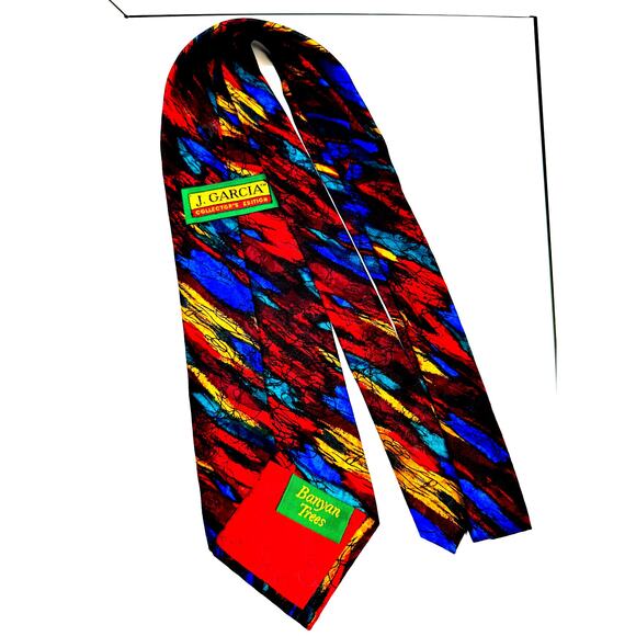 J. Garcia Collector's Edition "Banyan Trees" 100% Silk Tie by Stonehenge - Picture 2 of 4